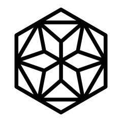 hexagon Line Icon