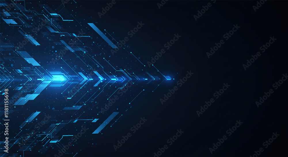 Aufkleber digital perspective with futuristic element decor and high digital technology concepts artwork for a