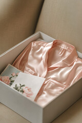 Silk Pink Pajama Gift Set for Special Moments