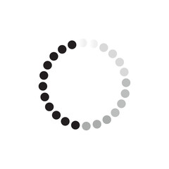 black loading circle