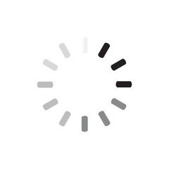 black loading circle