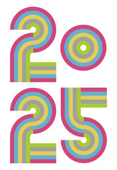 2025年　年号　西暦　文字背景　縦　2