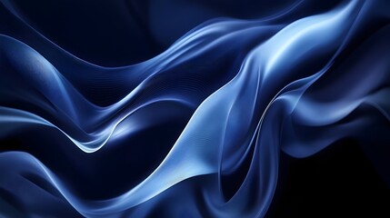 Obraz premium Abstract blue digital background showcases a mesmerizing flow of glowing lines, intricate patterns, and futuristic elements, perfect for tech and digital designs