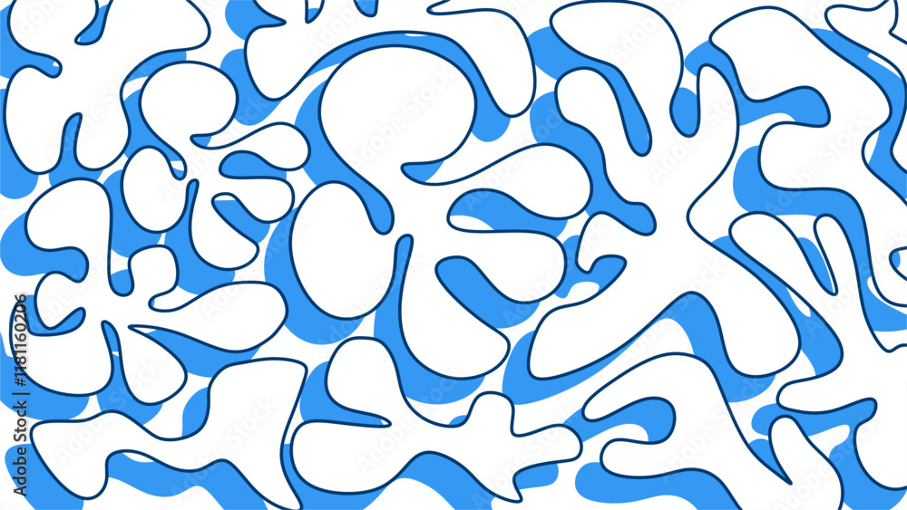 Poster abstract seamless texture background with a floral theme with curved shapes like waves. abstract arc
