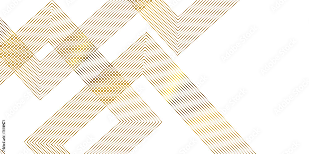 Poster mondrian style of diagonal square pattern vector. design geometric tile gold on black background. mo