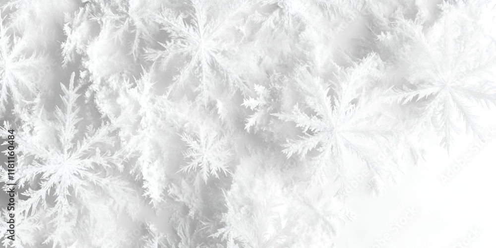 Poster winter frost patterns: intricate, frosty patterns adorn a branch, creating a stunning display of nat