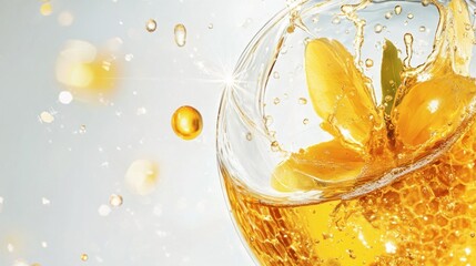 Honey Splash: Golden Delight in a Glass