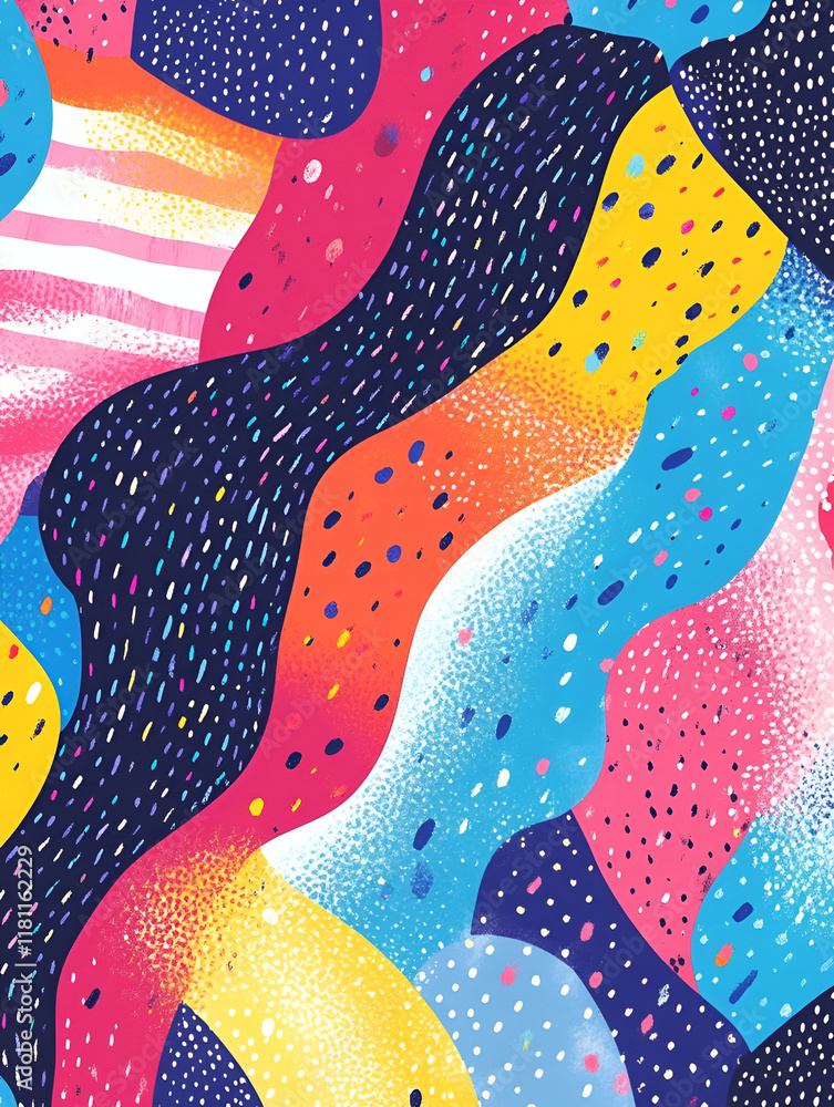 Poster abstract vibrant swirls: a captivating abstract pattern featuring a mesmerizing array of vibrant col