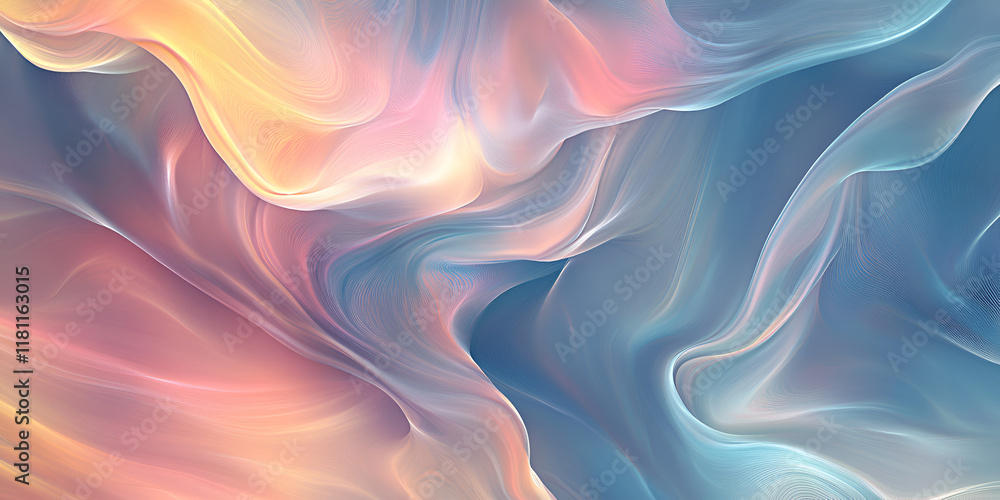Poster abstract fluid art: a mesmerizing abstract background with swirling, ethereal fluid colors in soft h