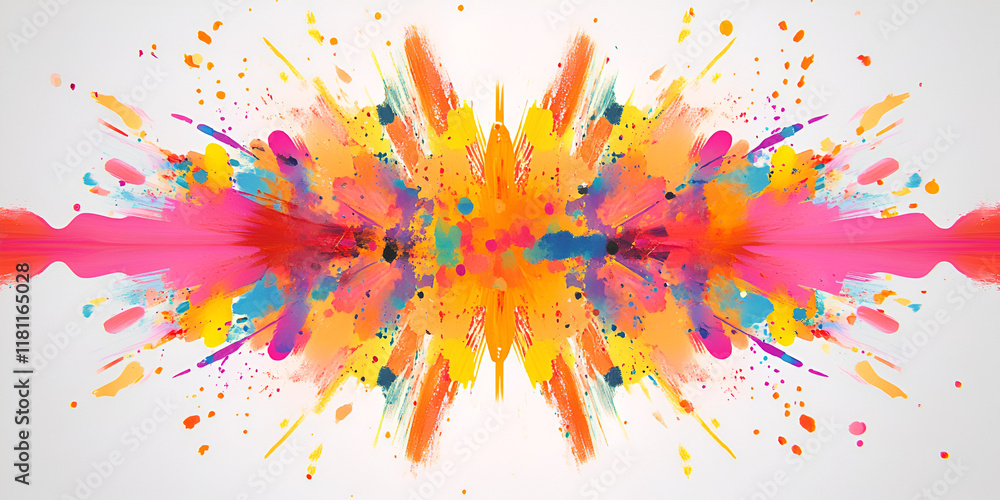Aufkleber vibrant color explosion: an abstract symphony of colors explodes outward in a mesmerizing burst of v