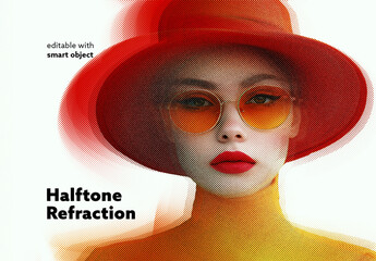 Halftone Refraction Photo Effect