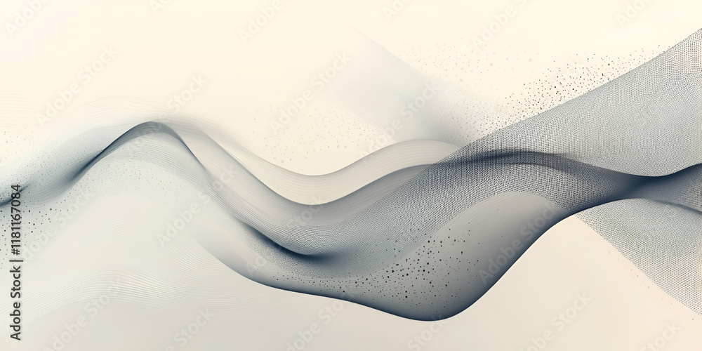 Poster abstract flowing lines: a mesmerizing abstract artwork featuring a flowing, ethereal line drawn in c