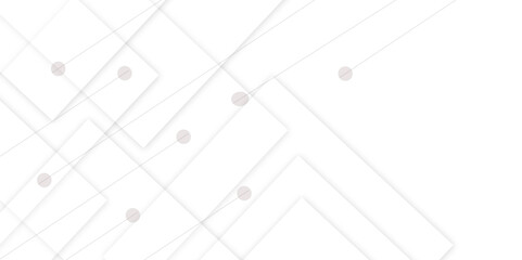 Abstract white background design with layers of textured white transparent material in triangle and squares shapes. White color technology concept geometric line vector white light grey background.	

