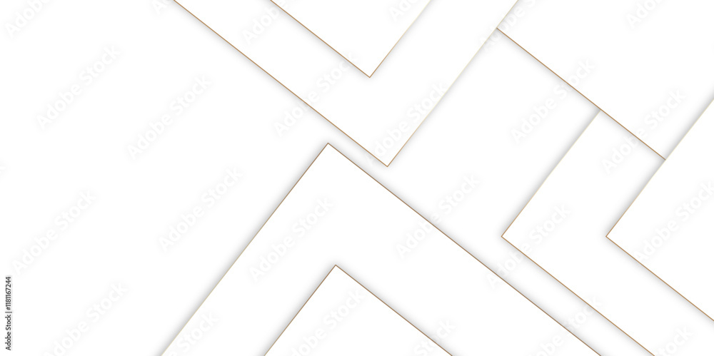 Poster abstract white background design with layers of textured white transparent material in triangle and 