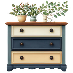 dresser isolated on transparent background.PNG