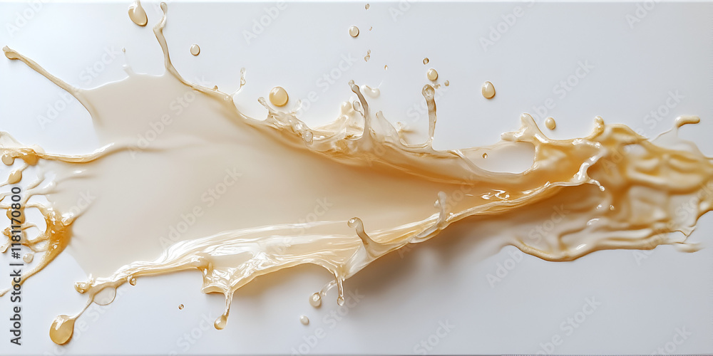 Poster liquid gold splash: a dynamic and visually striking image of a golden liquid splashing across the fr