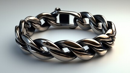 Fototapeta premium Intricate Metal Bracelet: A Masterpiece of Jewelry Design