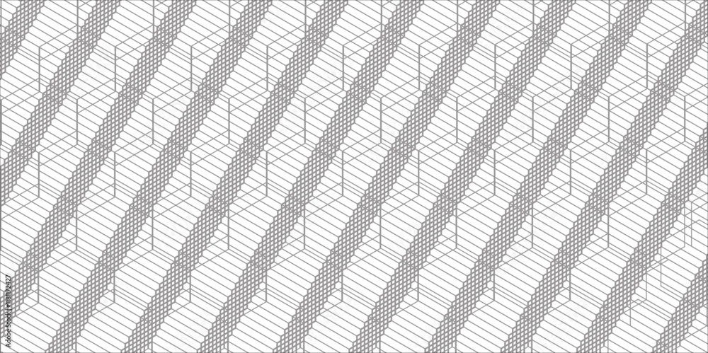Poster abstract pattern with hexagonal white and gray technology line paper background. hexagonal 3d vector
