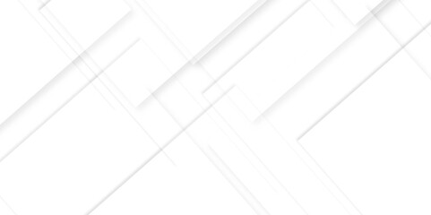 Abstract white background design with layers of textured white transparent material in triangle and squares shapes. White color technology concept geometric line vector white light grey background.	
