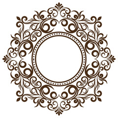 Vintage label design with monograms and frames	