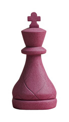 Artistic chess bishop sculpture high-fidelity ruby plasticine design creative environment unique perspective isolated on transparent background png
