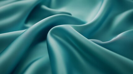Fototapeta premium Luxurious blue silk fabric, a stunning display of texture, sheen and elegant drapery