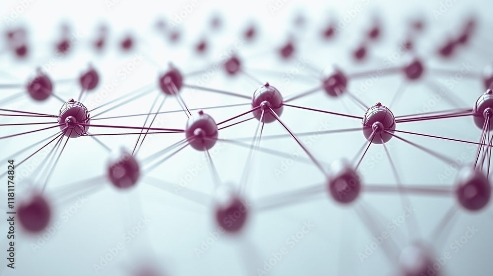Poster interconnectedness: a network of interconnected spheres representing the intricate web of relationsh
