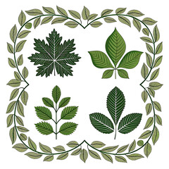 leaves frame