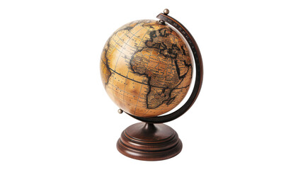 Detailed Earth Globe Illustration for Educational and Informative Purposes on a Clean White Background transparent background