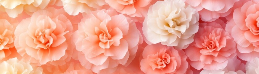 Obraz premium A stunning display of pink and white flowers in full bloom delicate