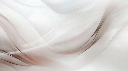 Obraz premium Abstract White and Brown Swirling Waves Design