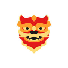 Chinese lion dance illustration, Chinese New Year vector illustration elements design, individual vector element design, vector eps