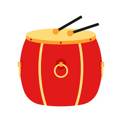 Chinese New year drum illustration, Chinese New Year vector illustration elements design, individual vector element design, vector eps