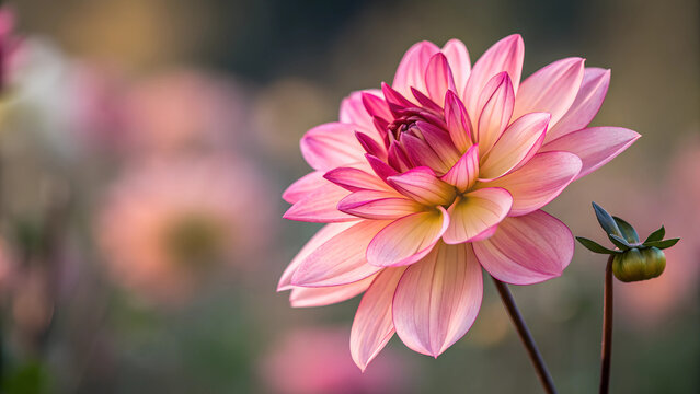 pink and white flower