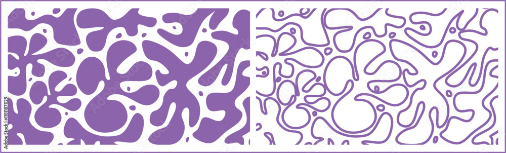 Poster abstract seamless texture background with a floral theme with curved shapes like waves. abstract arc
