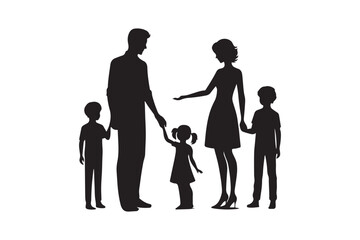 Family silhouette  Bundle vector illustration, Family silhouette  Bundle