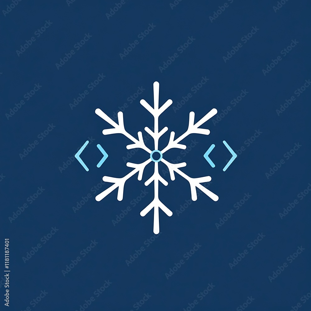 Poster code freeze: winter snowflake icon