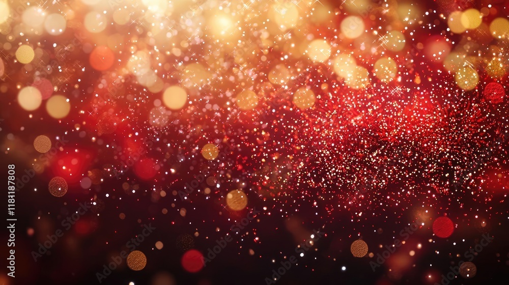 Poster chinese new year fireworks idea. a dazzling display of shimmering lights and colorful bokeh effects 