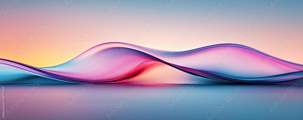 Poster scenery abstract background concept. abstract wave illustration with vibrant colors creating a seren