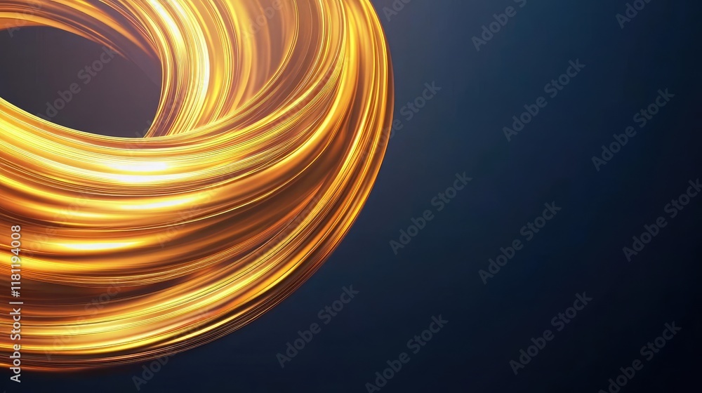 Poster gold abstract background idea. a mesmerizing swirl of golden light against a dark backdrop, creating