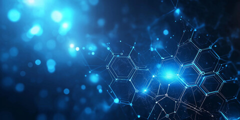 Fototapeta premium Innovative technology showcase digital space abstract visuals scientific environment close-up view molecular connectivity concept