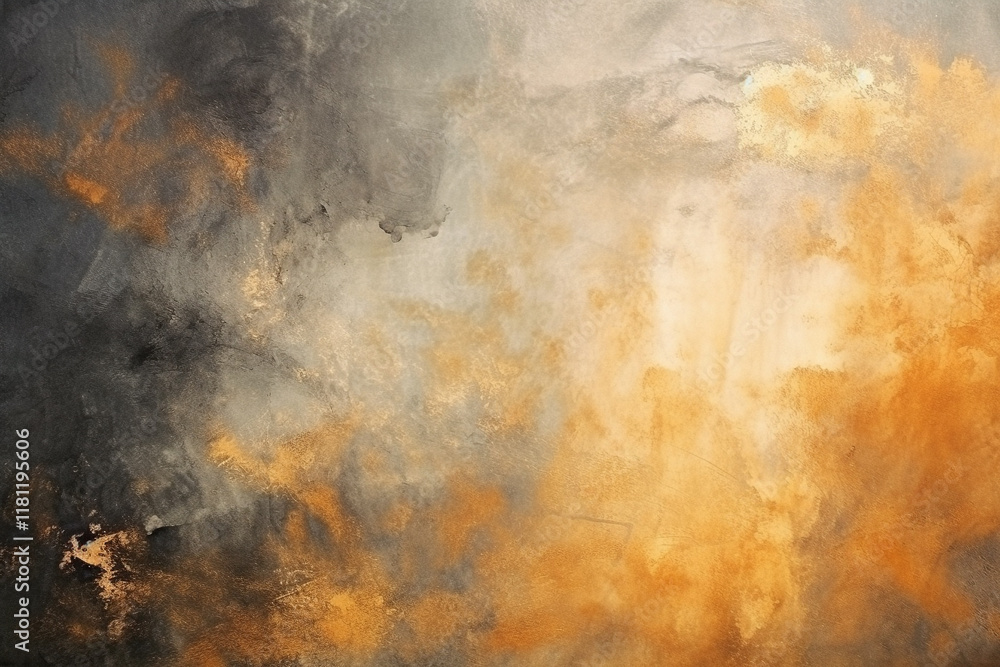 Aufkleber abstract background with swirling clouds of smoke in shades of gray and orange, creating a dynamic t