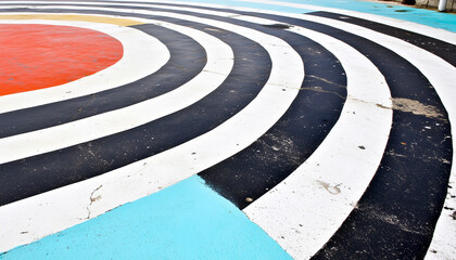 Concentric circles with a grunge overlay.  Generative AI.