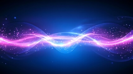 Fototapeta premium Glowing lines and stars, a captivating abstract background for cosmic designs