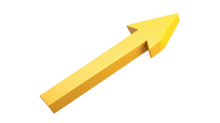 3D arrow transparent background