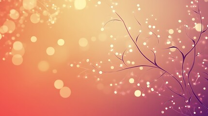 Abstract Branch Lights Bokeh Background Image