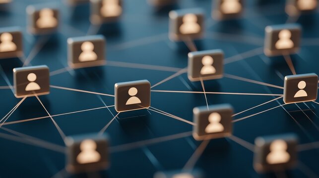 A diverse global network of people, connecting, communicating and collaborating