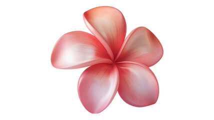 Exquisite 3D Render of Frangipani (Plumeria) Flower Icon for Use in Digital Graphics and Marketing Materials transparent background