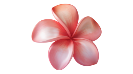Exquisite 3D Render of Frangipani (Plumeria) Flower Icon for Use in Digital Graphics and Marketing Materials transparent background