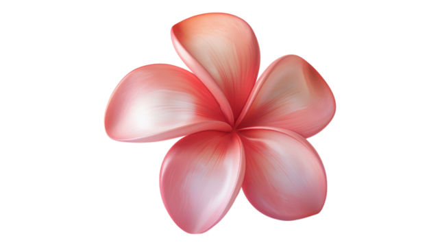 Exquisite 3D Render of Frangipani (Plumeria) Flower Icon for Use in Digital Graphics and Marketing Materials transparent background